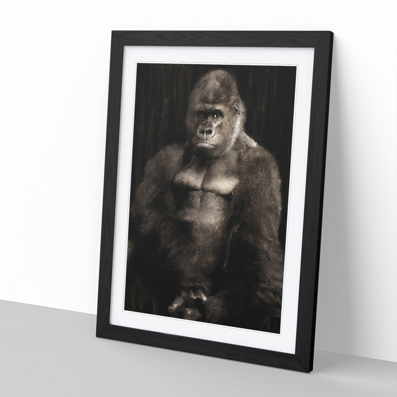 Silverback Gorilla Vol.2 - Framed Print, Black Framed, 65cm H x 48cm W x 2cm D
