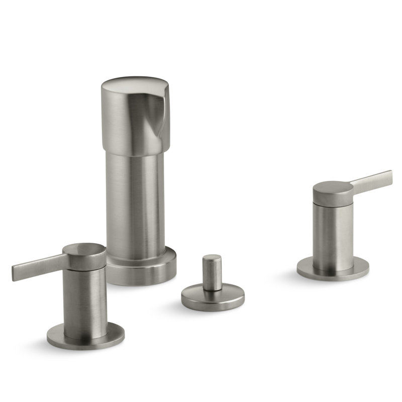 Stillness Vertical Spray Bidet Faucet with Lever Handles, Vibrant Brushed Nickel