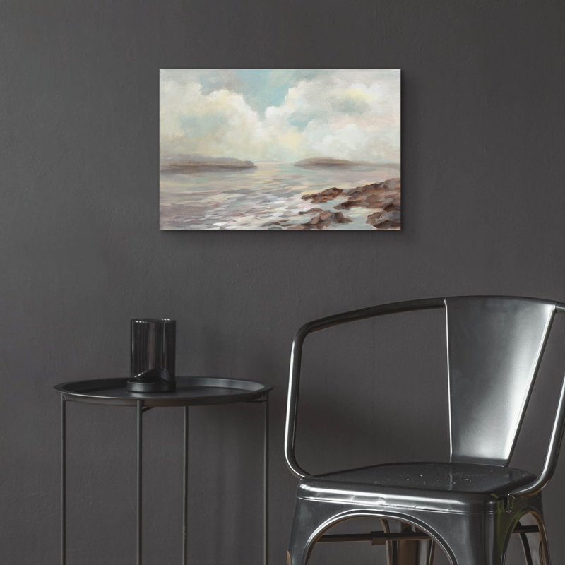  «Distant Island» par Silvia Vassileva, art mural en verre acrylique, 24 po x 16 po, H 16 po x l 24 po