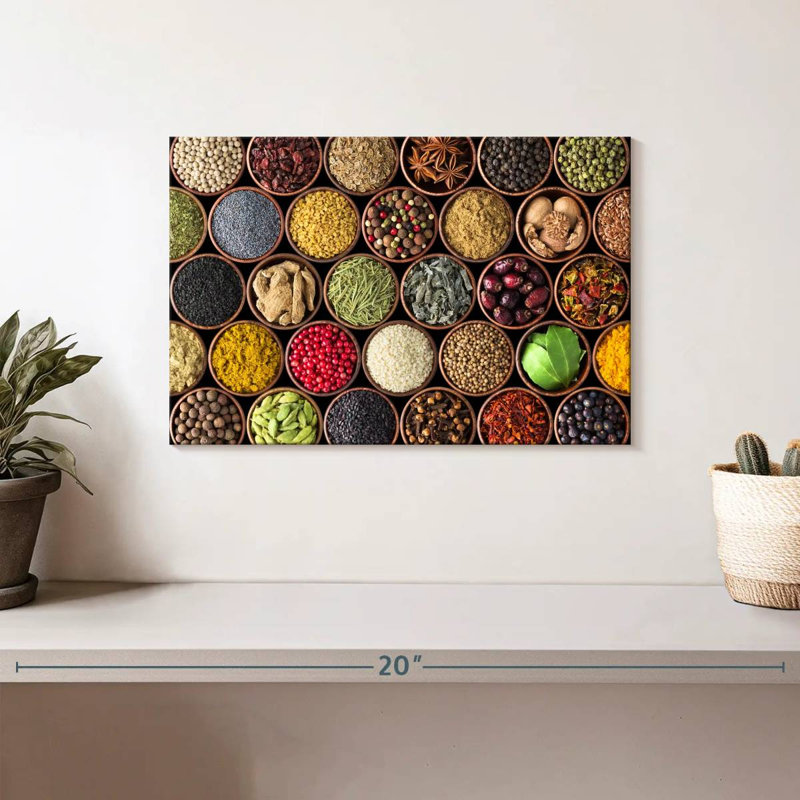 Épices de cuisine colorées Yarlin, H 8 po x l 12 po