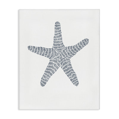 Étoile de mer sur toile blanche par Jetty Home, LLC