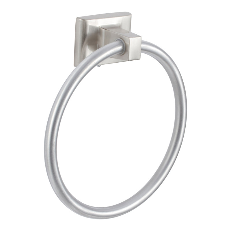Basic Towel Ring, Satin Nickel