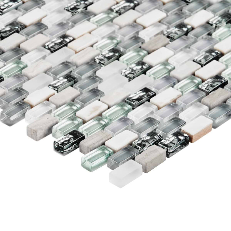 Paragon Moon Jewel Mini Brick Pattern Tile, Moon Jewel Multicolor