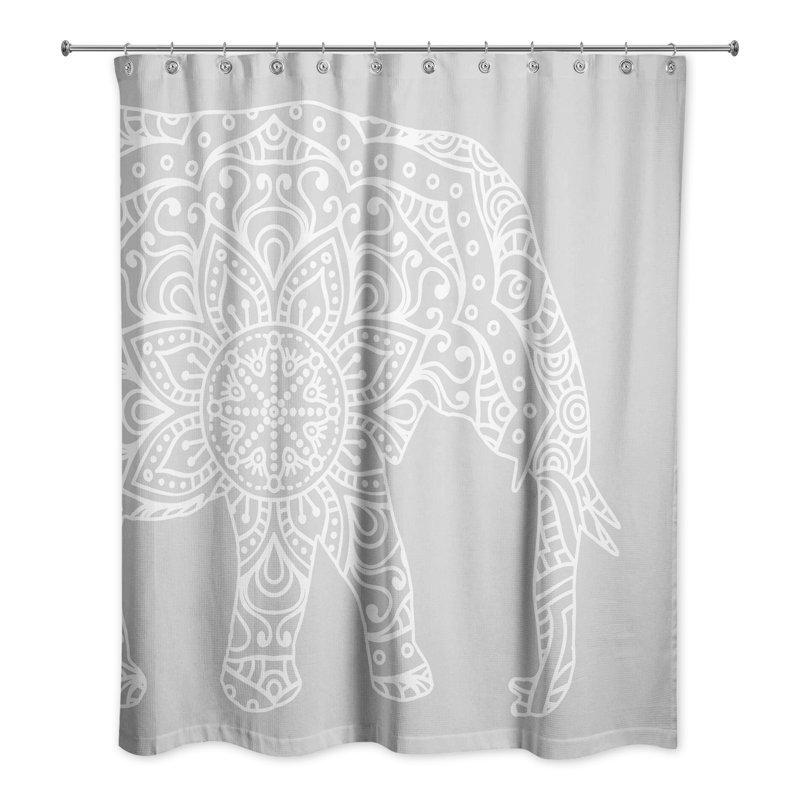 Rideau de douche simple, Gris clair