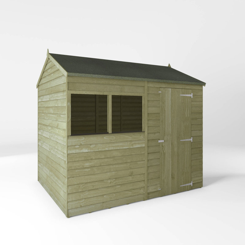 Mercia 8 x 6ft Overlap Reverse Apex Shed, Yes