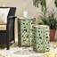 Table d'appoint en fer antique, sans assemblage, ornement complexe, h 22,56 po, 9,85 lb, 2 tables en fer, 2-923519334