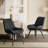 Modern Dining Chairs, Tech Fabric Upholstery with Stylish Design, Sofa-Level Cushioning, Pet-Friendly, Durable Scratch Resistant, for Kitchen, Dining Room or Home Office-32018537-16849741