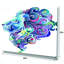 « blue lion abstract art », impression-21971592-35123655