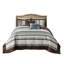 Courtepointe 5 pièces pour très grand / très grand lit, avec literie réversible bleue et chaleureuse-121405764-121405767