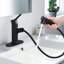 Robinet de salle de bain extractible, robinet de lavabo monotrou avec 3 modes de pulvérisation-102528286