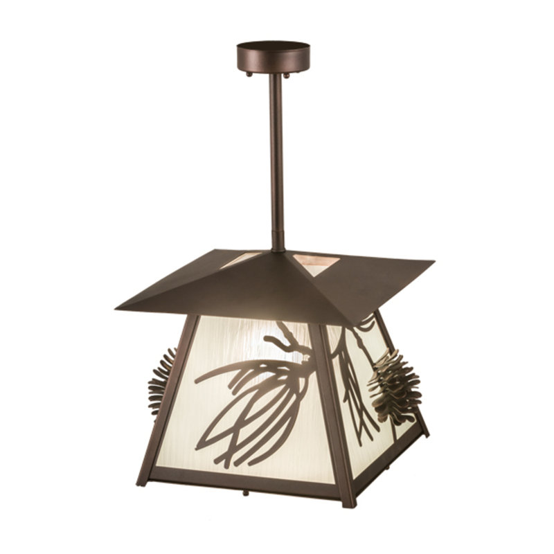 Luminaire suspendu en bronze d'acajou à 1 lumière Jalae
