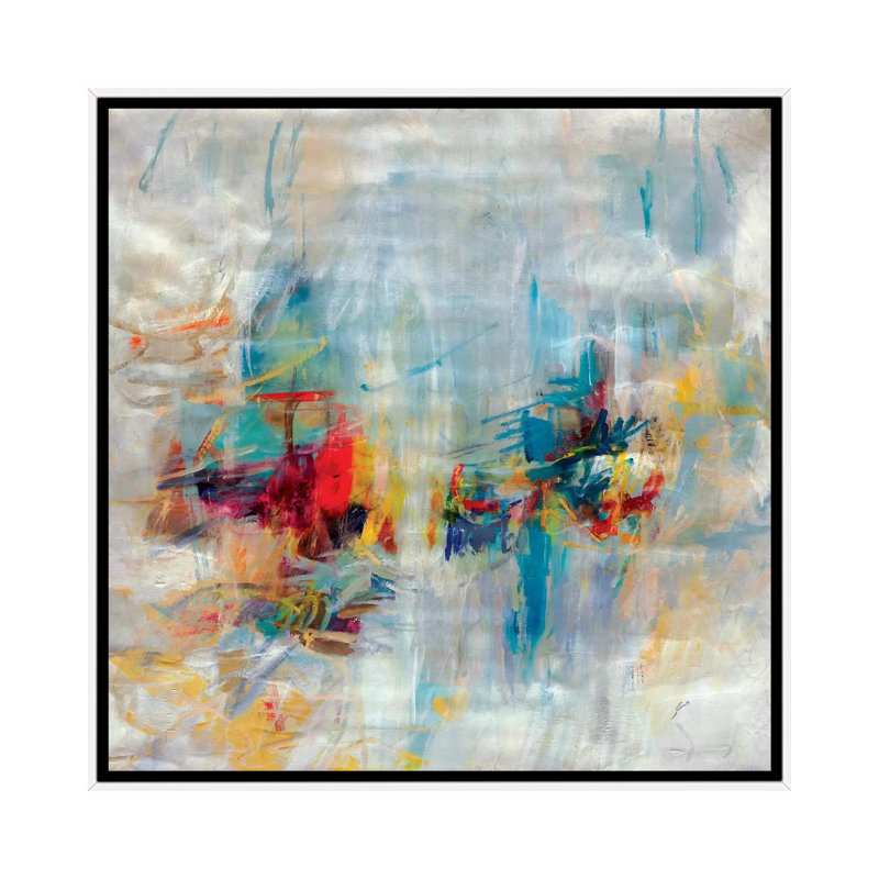 Reproduction d’art « New décennie » par Julian Spencer, Pas de tapis, H 18 po x l 18 po x 1,5 po, Toile blanche encadrée