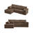 108" Modular Sofa Corduroy Modern L Shaped Sectional For Living Room-1473597407