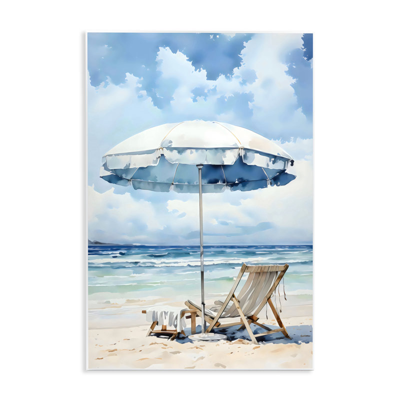Plaque murale Calm Ocean Waves Holiday, design par LSR Design Studio, H 15 po x l 10 po