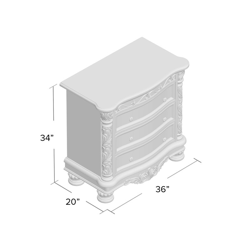 Commode anglaise à 3 tiroirs Mikesell