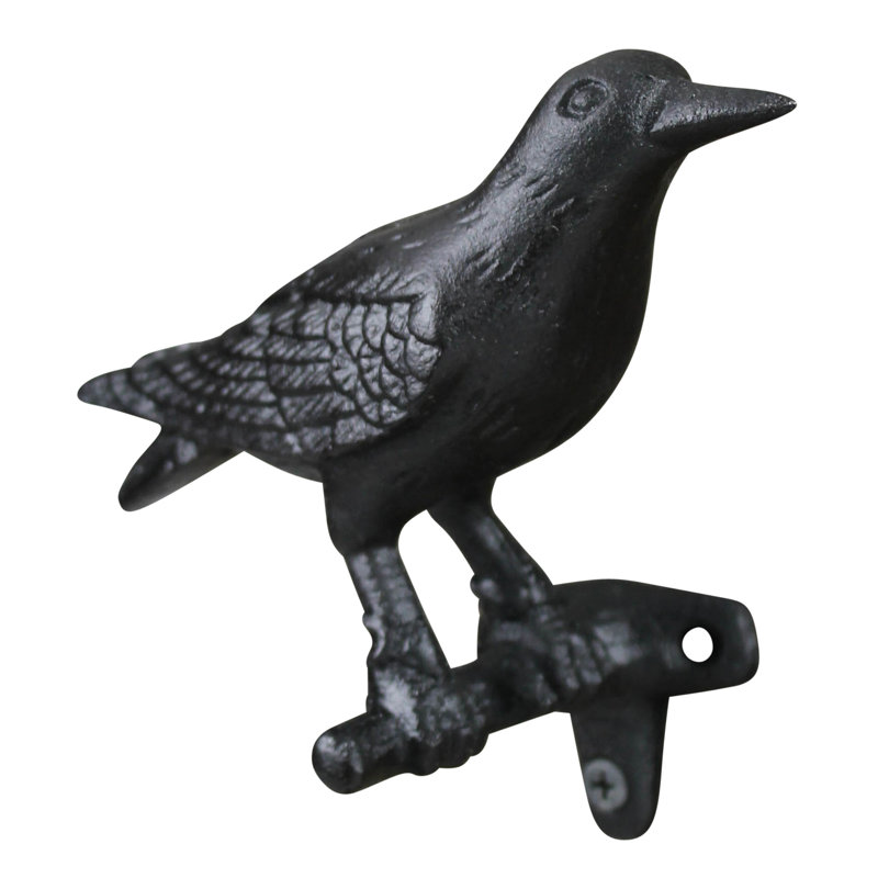 Crow On Twig, Cast Iron