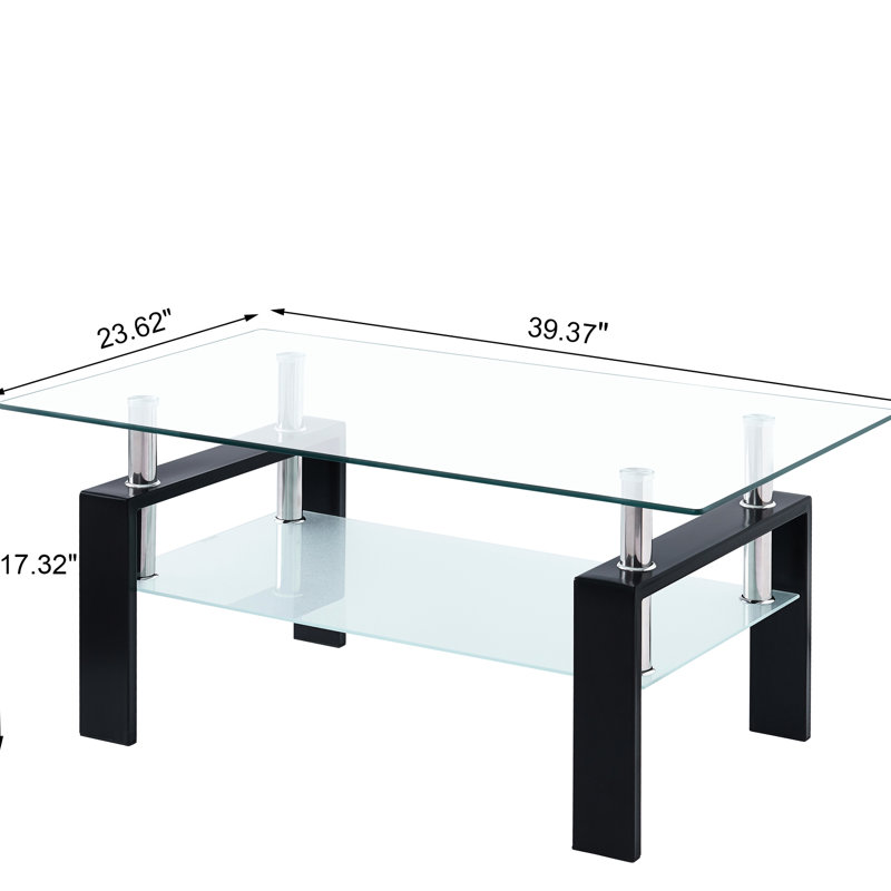 Table de bout en verre transparent 2 pour un look moderne et fonctionnel dans des salles de réception trempées
