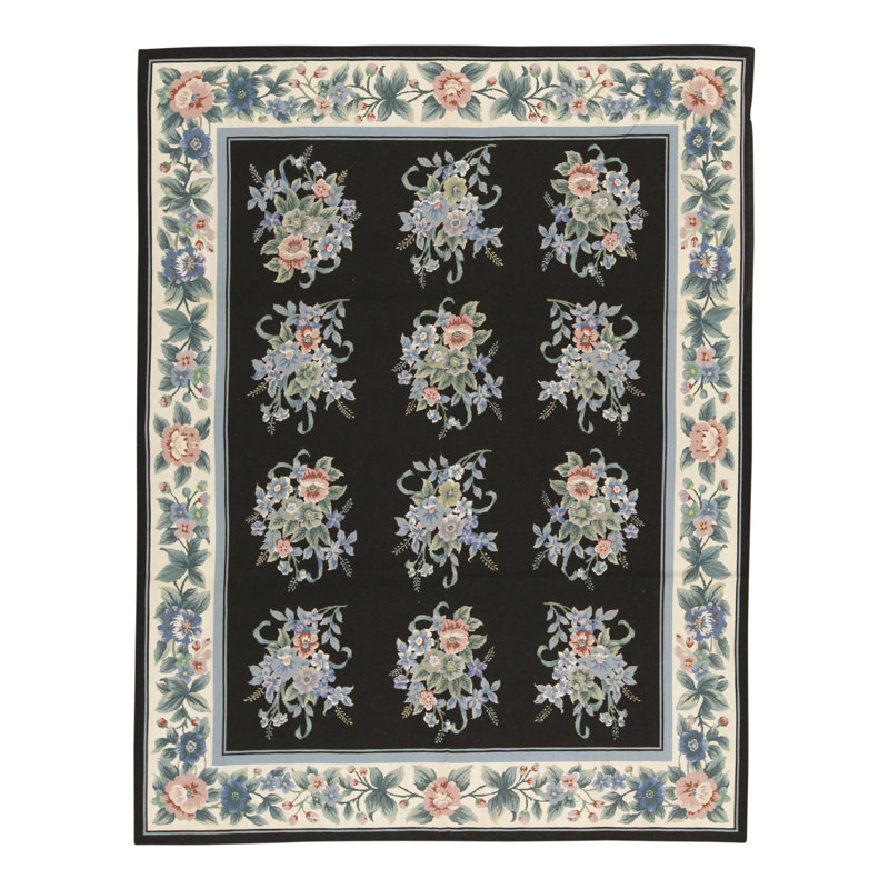 Hand-Knotted High-Quality Beige and Green Area Rug