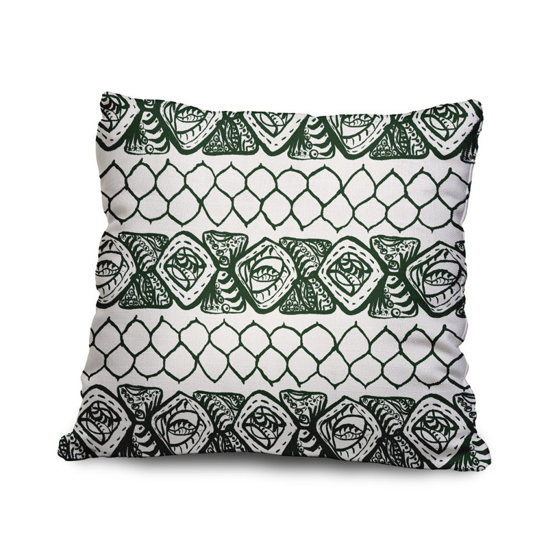 Housse de coussin carrée extérieure/insert, 20 po X 20 po, Vert foncé
