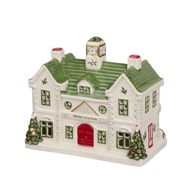 Spode Christmas Tree Miniature Village Figural Decoration - Train Station