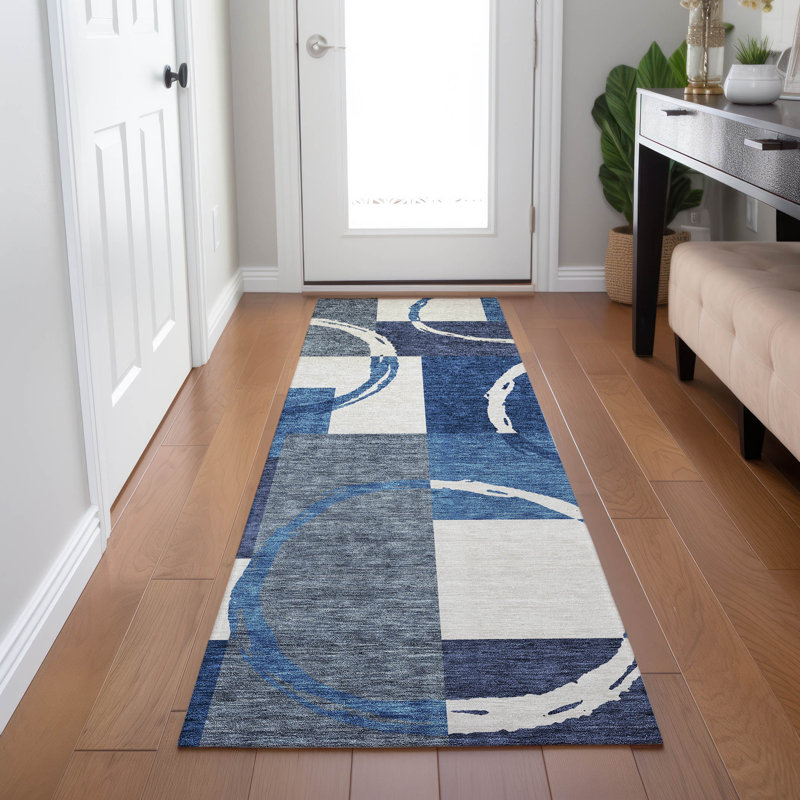 Aleh Area Rug with Non-Slip Backing, Runner 2'3" x 7'6"