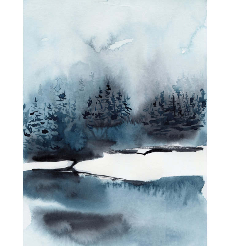 Thequietseasonno07 by Treechild — Landscape Wall Art, 12 × 18, Framed Print, White