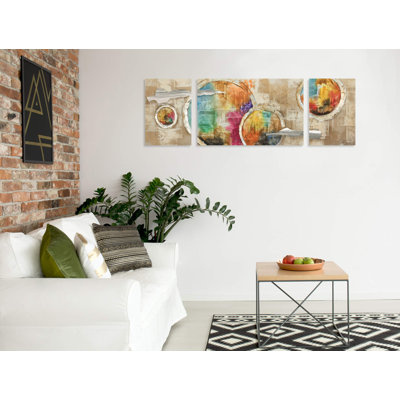 Moving Magic 3 Piece Panoramic Painting Set on Canvas