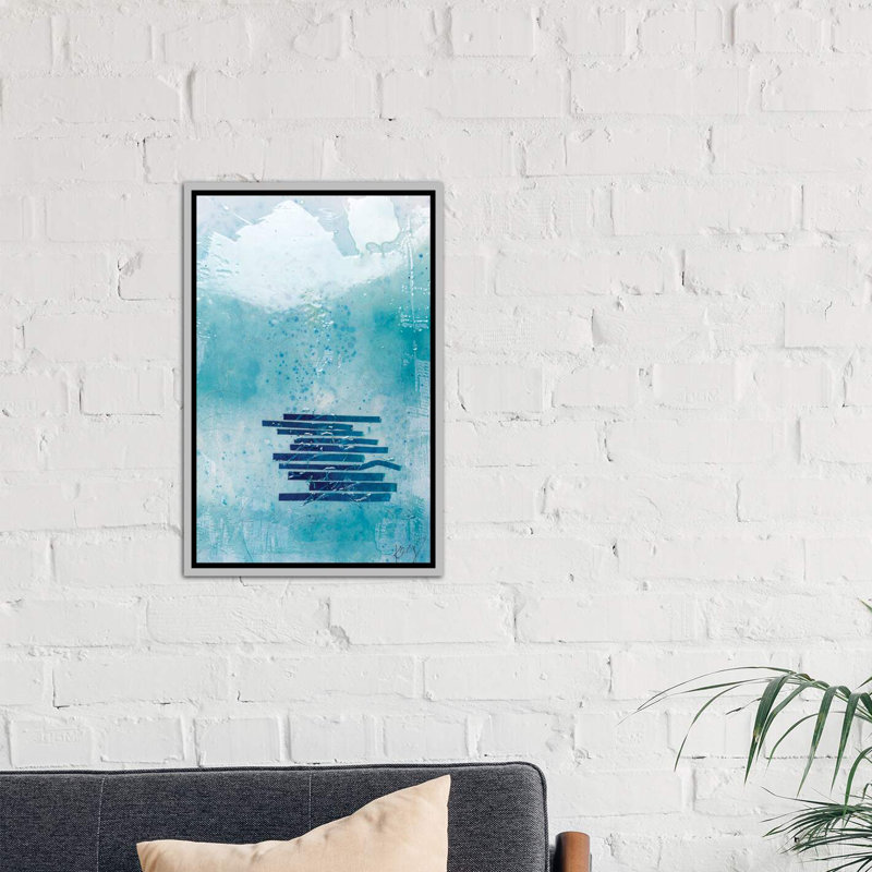 « water » par kent youngstrom-reproduction d’art, H 26 po x l 18 po x 1,5 po, Toile avec cadre argenté