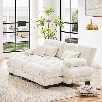 Upholstered Sofa Couchs And Convertible Ottomans