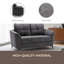 Causeuse en tissu 60 po-1895729597