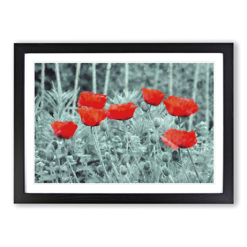 Field of Poppies Vol.4 - Framed Print, Black Framed, 36cm H x 48cm W x 2cm D