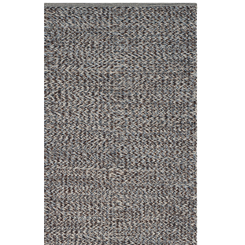 Tapis de couleur unie en coton tissé à la main Haqlaim, Tapis de couloir 2 pi 3 po x 7 pi