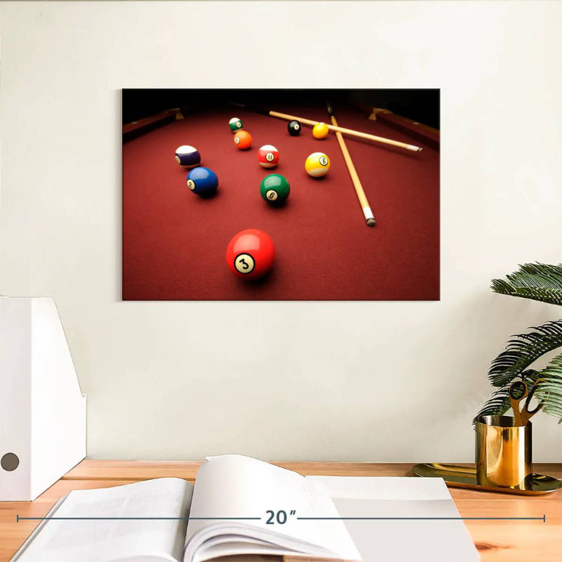 Senne, jeu de billard, H 8 po x l 12 po