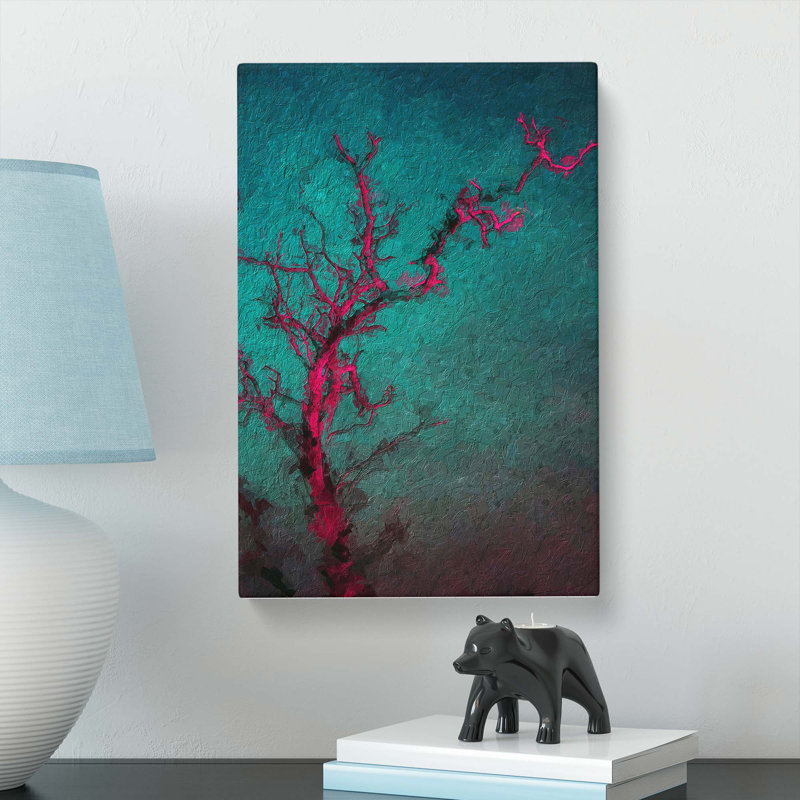 The Midnight Tree In Abstract - Wrapped Canvas Painting, 50cm H x 35cm W x 3cm D