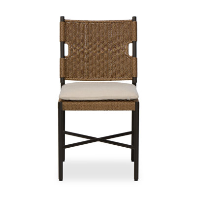 Chaise d'appoint d'extérieur en aluminium avec coussin