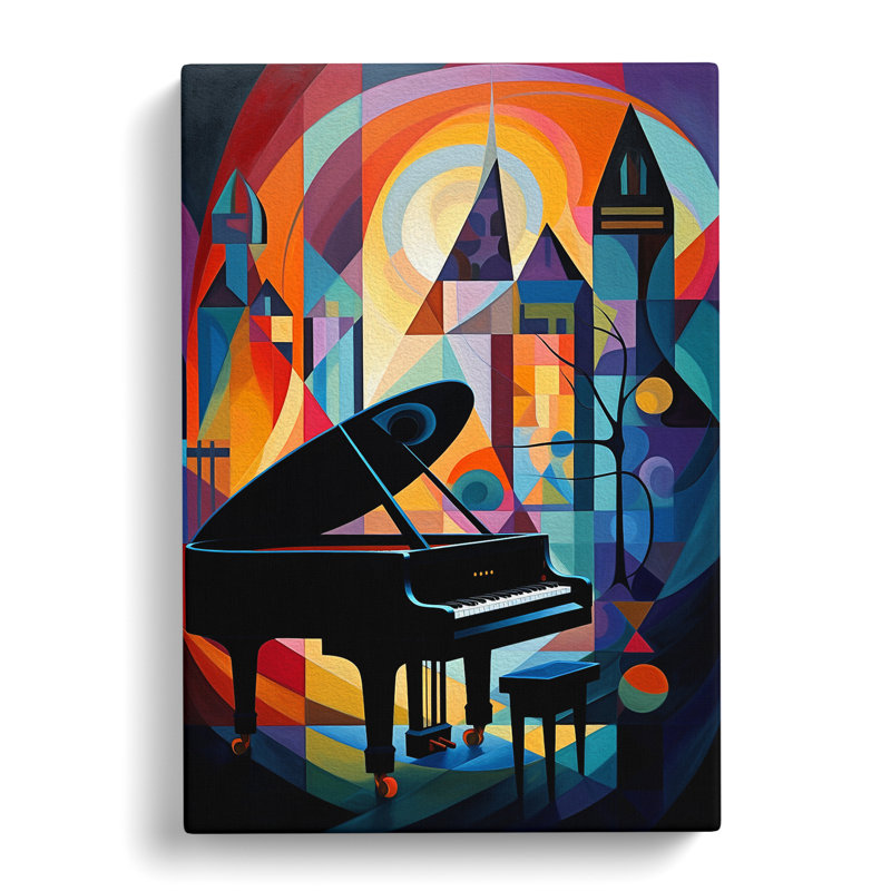 Piano Expressionism - No Frame Print, 50cm H x 35cm W x 3cm D