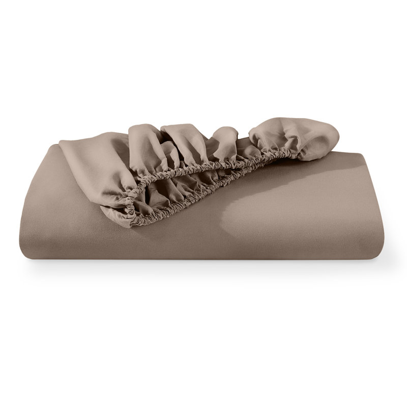 Microfiber Fitted Sheet, Taupe, California King Fitted Sheet