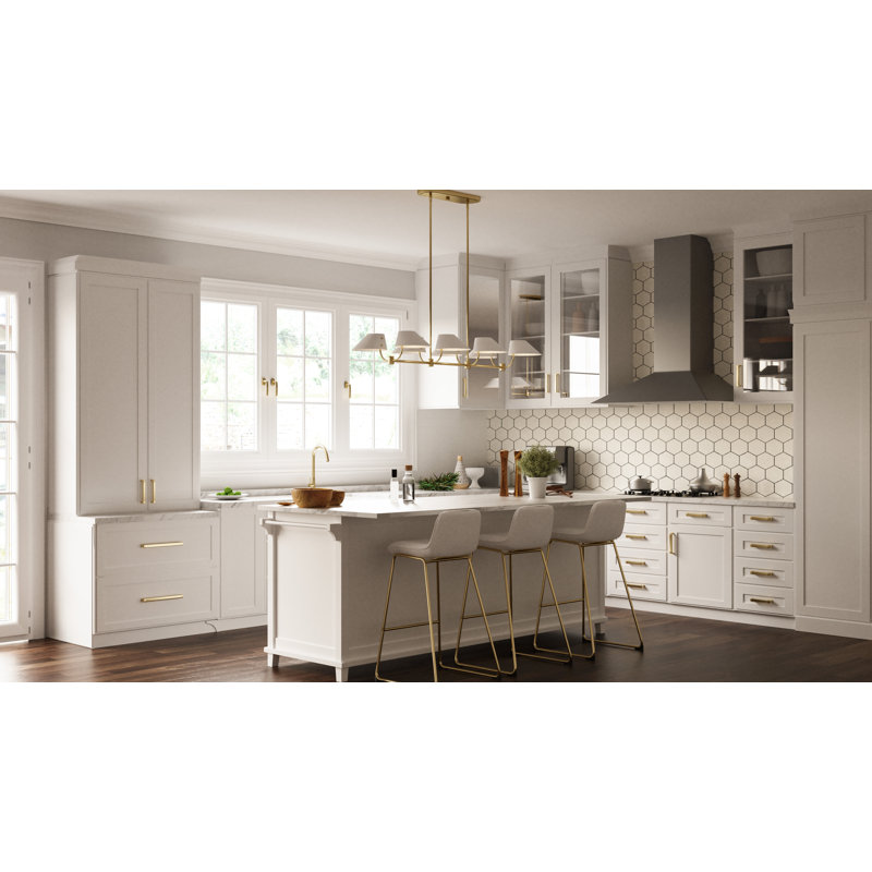 Penley 6-Light Brushed Gold Linear Chandelier