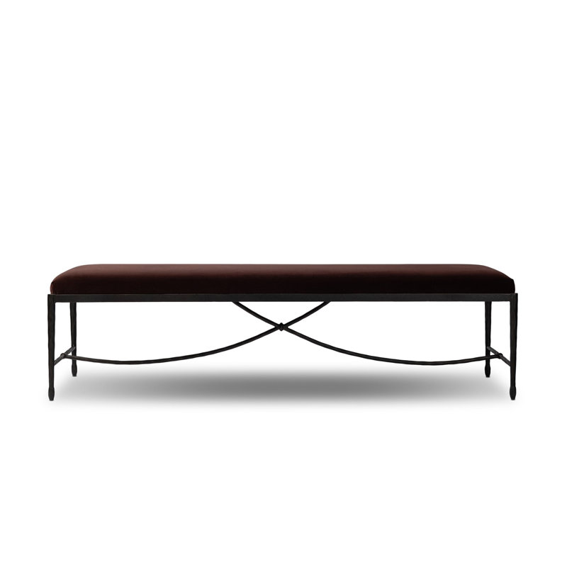 Banc rembourré en polyester Dartmoor, Prune de Surrey