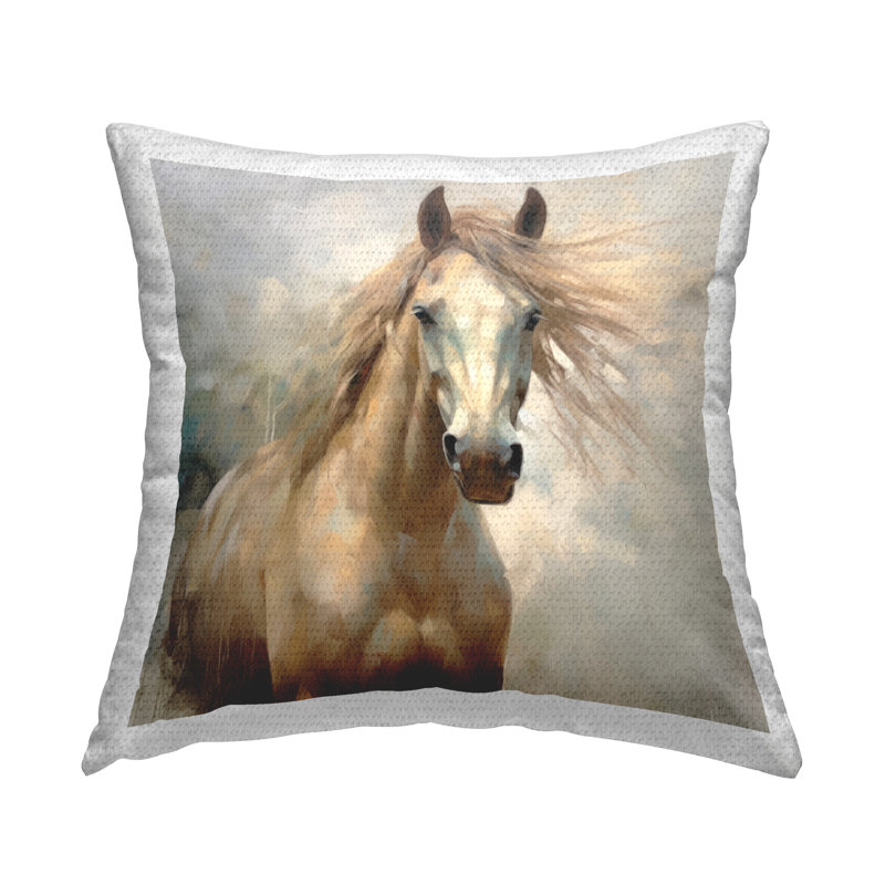 Coussin d'extérieur Traditional Traditional Horse Horse par Irena Orlov