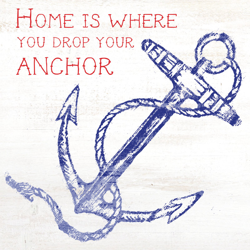 Anchor Home - Wrapped Canvas Print, 76cm H x 76cm W x 3.8cm D