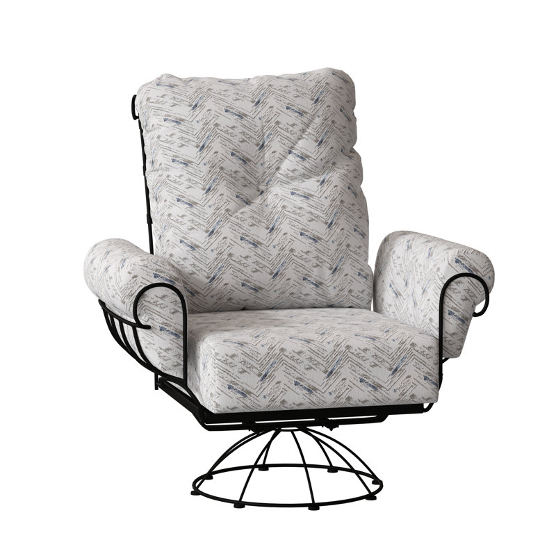 Terrace Outdoor Rocker Chair, Textured Black, Canvas Bird's Eye Sunbrella® Canvas