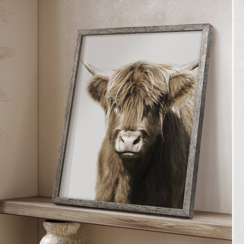 Highland Portrait II, reproduction encadrée - bois massif, H 11 po x l 9 po