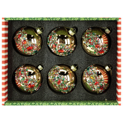Festive Jeweled Ornament, 3 Inches