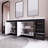 Irline 83.46'' Double Bathroom Vanity with Acrylic Top-889630932