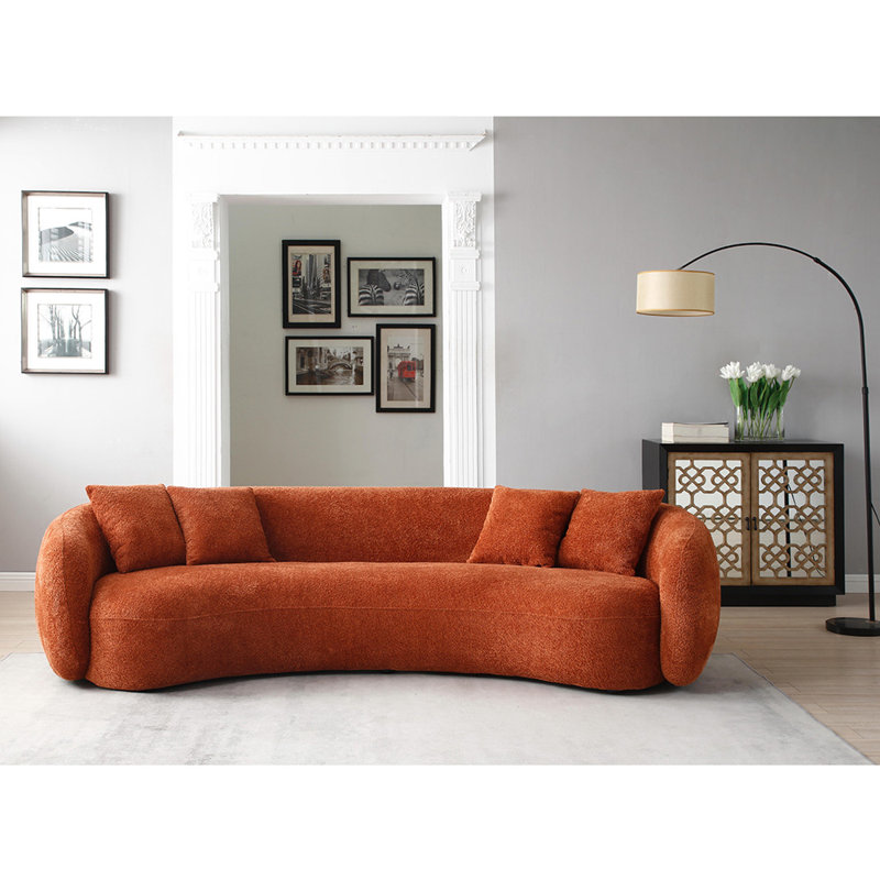 Krishana Upholstered 101.4'' Sofa, Orange