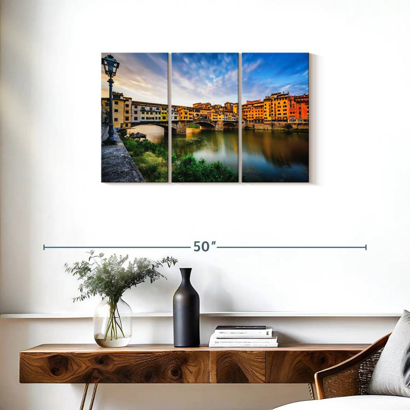 Ponte Vecchio Riverscape, 20" H x 33" W