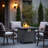 28-Inch Iron Square Propane Fire Pit Table