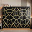Modern Queen Bed With Print, Led Lighting & Charging, Black Queen-size Pattern, Lights Built-in ,