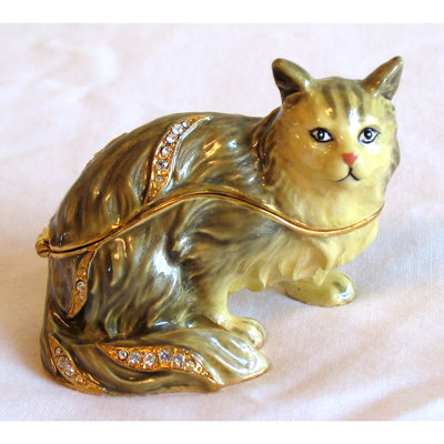 Boîte à bijoux pour chat persane